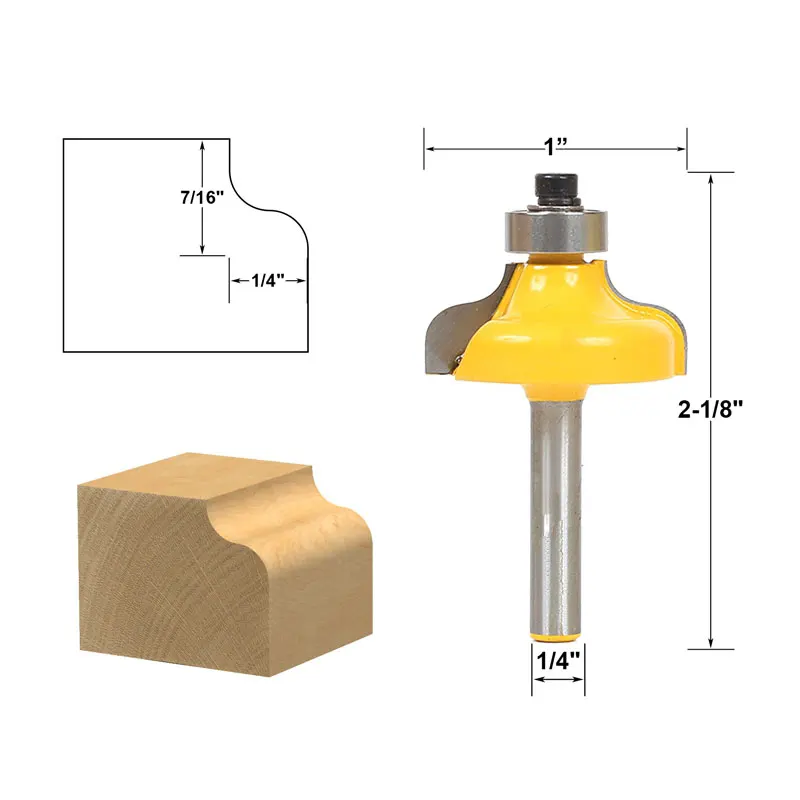 

Концевая и формовочная фреза Ogee, 1 шт., Малый хвостовик 1/4 дюйма