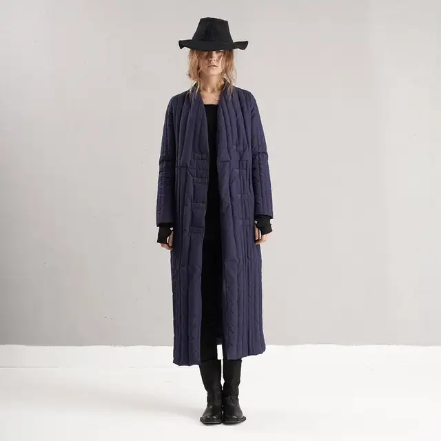 Cheap [rizhuo]original designer brand women [two] new winter Ranger blue knee long down jacket