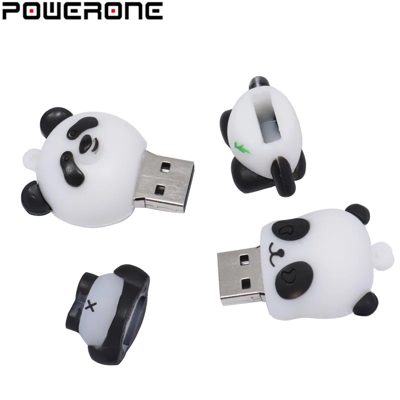 Usb флеш-накопитель POWERONE Panda с мультипликационным рисунком, флеш-накопитель с пандой, 4 ГБ, 8 ГБ, 16 ГБ, 32 ГБ, 64 ГБ