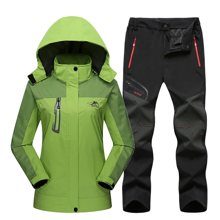 TRVLWEGO, женские Треккинговые походные куртки, комплект для рыбалки, пальто и штаны, женские спортивные куртки и быстросохнущие брюки