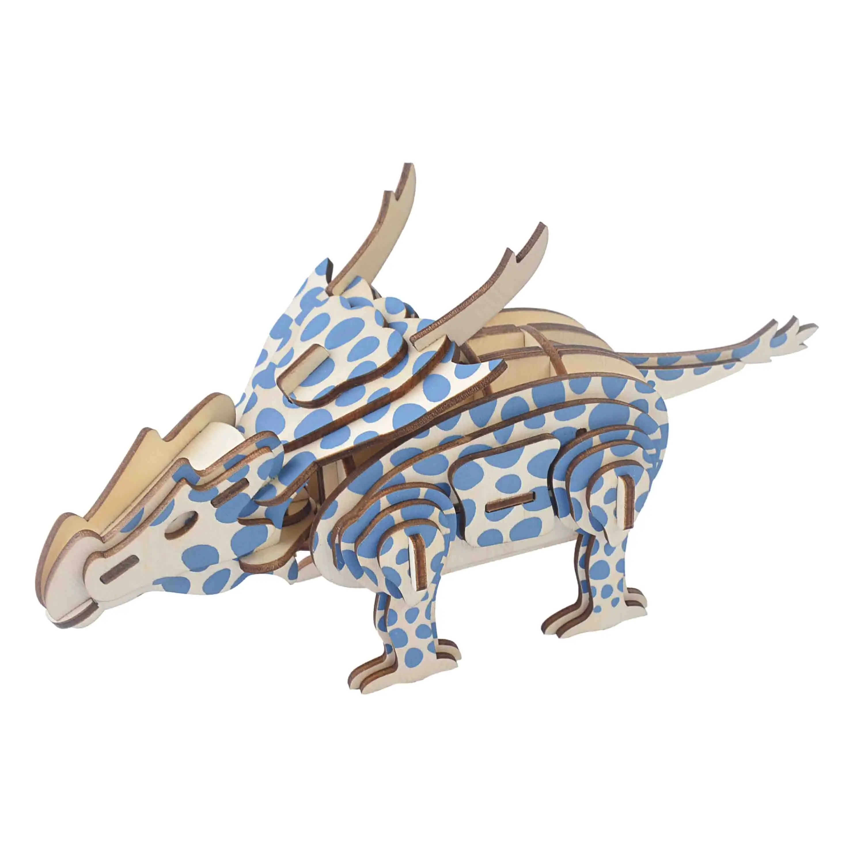 3D деревянные поделки логическая игра Головоломка из серии «сделай сам» IQ Пазлы montessori, Обучающие образовательные игры динозавра ремесла для детей и взрослых - Цвет: Achelousaurus