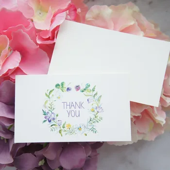 

multi-use 20pcs cool color flower Garland thank you card Scrapbooking party invitation DIY message gift greeting card