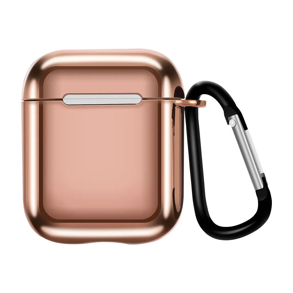 

TPU Electroplated Case Cover Soft Protective Skin Anti-shock Portable Earphone bag With Charging hole