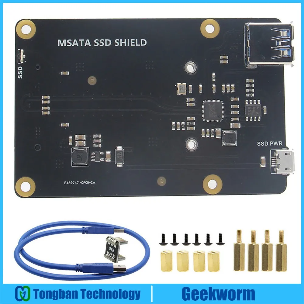 Raspberry Pi 3 Model B +(Plus) / 3B mSATA SSD Плата расширения X850 V3.1 USB 0 модуль платы для Pi| |