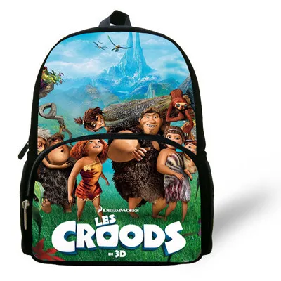 12-дюймовый Mochila школьники Сумки Обувь для мальчиков croods рюкзак детский сад мультфильм croods Школьные ранцы детей Обувь для девочек Bolsa Infantil