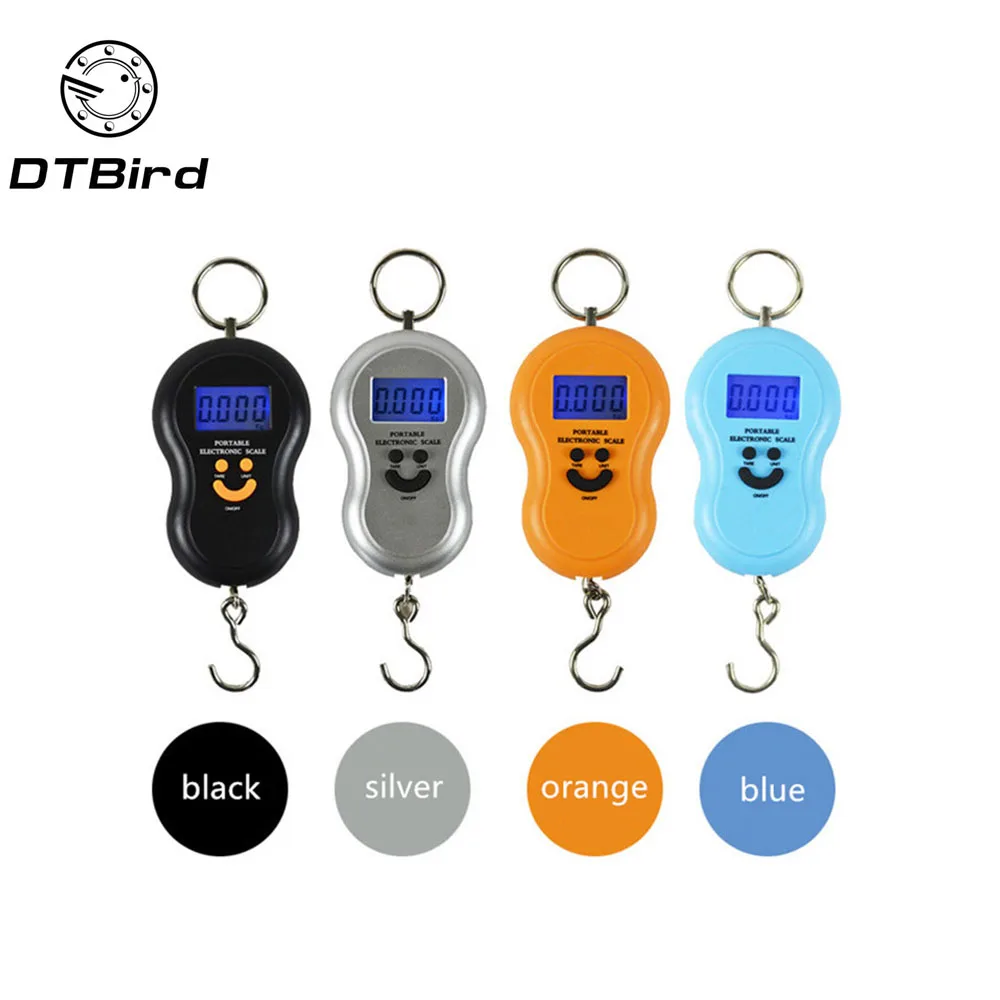 

50Kgx10g Digital Hanging Gourd Shape Pocket Electronic Luggage Handheld LCD Backlight Fishing Luggage Travel Weighing Scale