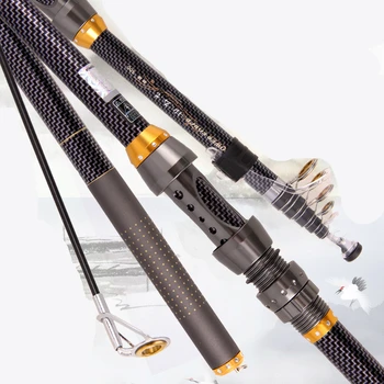 

High Quality Carbon Fiber Distance Throwing Rod Telescopic Fishing Rod Super Hard Fishing Pole 2.1/2.4/2.7/3.0/3.6m Fishing Tack