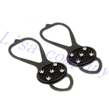 Новые противоскользящие бахилы для обуви, пара, уличные безвкусные снежные поля, скалолазание, сталь, 5 зубьев, гвоздь, ледяной захват