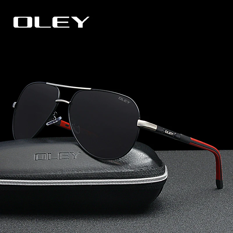 

OLEY Brand Fashion Men Sunglasses Polarized Retro Classic Pilot Aluminum Glasses Driving HD Goggles Shades For Men/Wome R7614