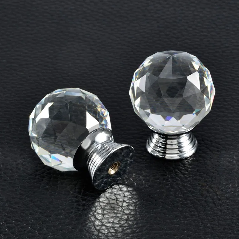 30mm Diamond Shape Crystal Knobs For Furniture Knobs And