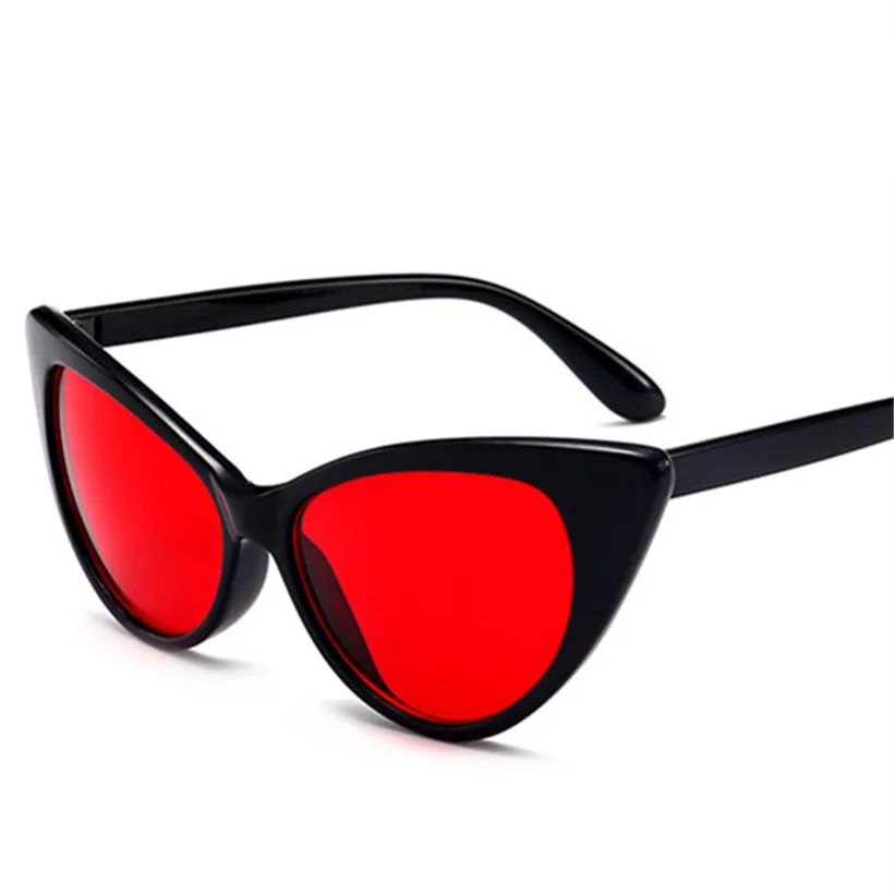KUJUNY Брендовые женские солнцезащитные очки с кошачьим глазом Классические Прозрачные желеобразные цветные солнцезащитные очки винтажные кошачьи глазные очки UV400