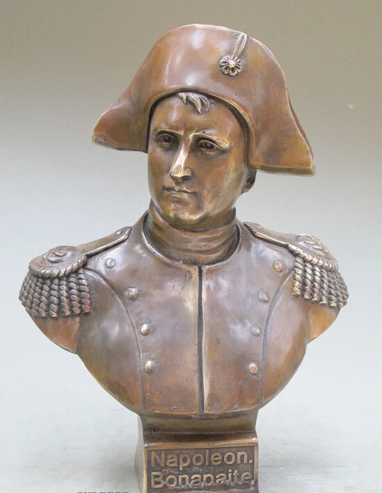 

12"Western Art Bronze sculpture Napoleon Bonaparte statue nepoleon God of War