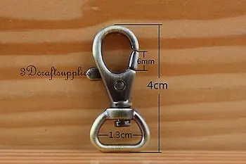 

Lobster Clasps Clips Claw purse hooks Swivel snap hook anti brass 13 mm 12pcs J4