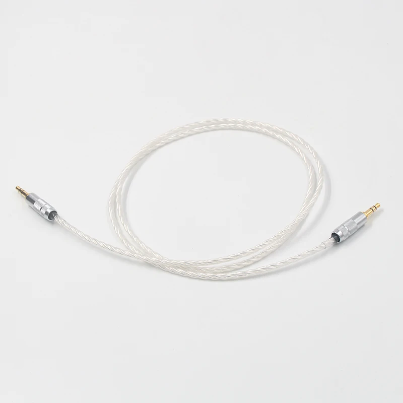 3 5mm Male To 3 5mm Male Odin 7N Silver Plated Audio Stereo Cable 3 5mm Jack Audio Cable For Car Headphone Adapter Jack 3 5 mm