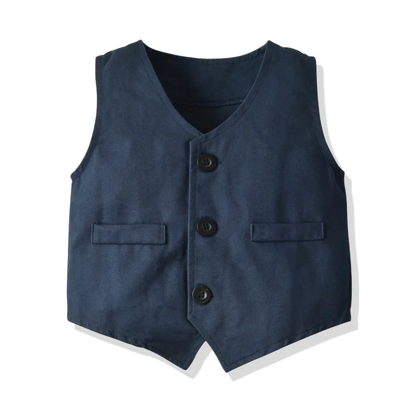 

Todder Baby Boys Vest Mix and Match Gentleman Leisure 2019 New Spring and Autumn Trend Single-breasted Vest Solid Color Outwears