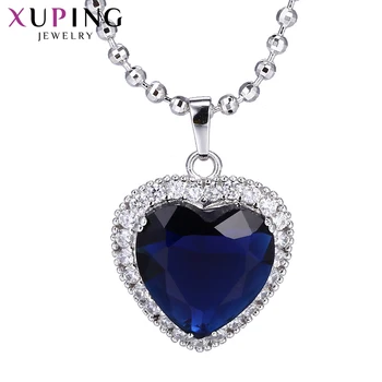 

Xuping Romantic Heart Shape Slide Pendant Necklace Jewelry for Women or Girls Christmas Day Gifts M11-43168