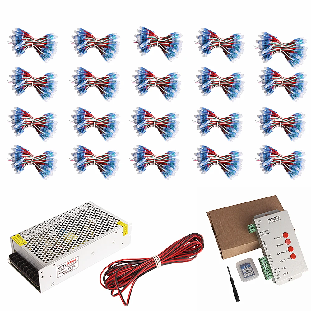 1000 шт. WS2811 Светодиодный пиксельный модуль IP68 500 RGB рассеянный адресный 12 мм для