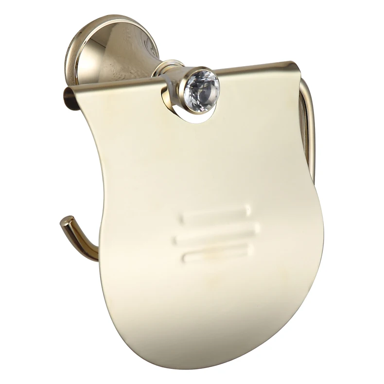 Crystal Paper Rack Wall Mounted 304 Stainless Steel and Copper Suction Toilet Paper Holders for Bathroom, Storage Roll Holder 304 stainless steel door suction contact free touch wall toilet room bedroom anti collision magnet
