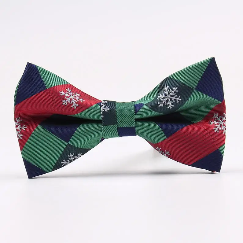 01 RBOCOTT Рождество Модный галстук-бабочка Bowties для мужчин фестиваль интимные аксессуары Новинка ёлки Снежинка костыль узор - Цвет: 01