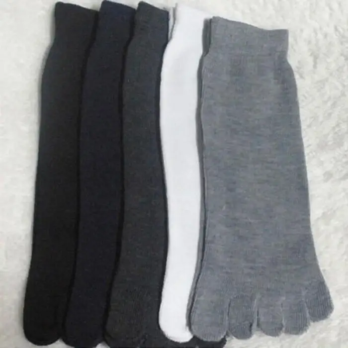 White Gray Black Toe Men Socks High Quality Bamboo Fiber Winter Male Summer Cotton Socks Socks Five / 5 Finger Socks
