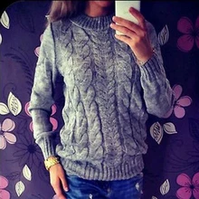 50pcs Women Long Sleeve Loose Sweater Knitted Outwear Casual Pullover New