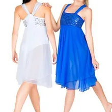 Лидер продаж, профессиональные Балетные костюмы-леотарды для женщин, Детская Одежда для танцев, платье для танцев белого и синего цвета, детское боди