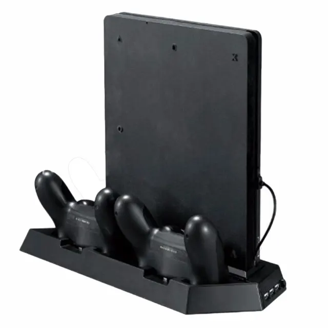 Special Price PS4/PS4 Slim Vertical Stand with 2 Cooling Fan Cooler 3 USB HUB Dual Controller Charging Station for Playstation 4 Console Special Price PS4/PS4 Slim Vertical Stand with 2 Cooling Fan Cooler 3 USB HUB Dual Controller Charging Station for Playstation 4 Console