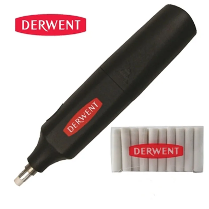 영국 Derwent 배터리 지우개, 스케치 드로잉 연필 지우개, 고무 리필, 학교 및 사무용품