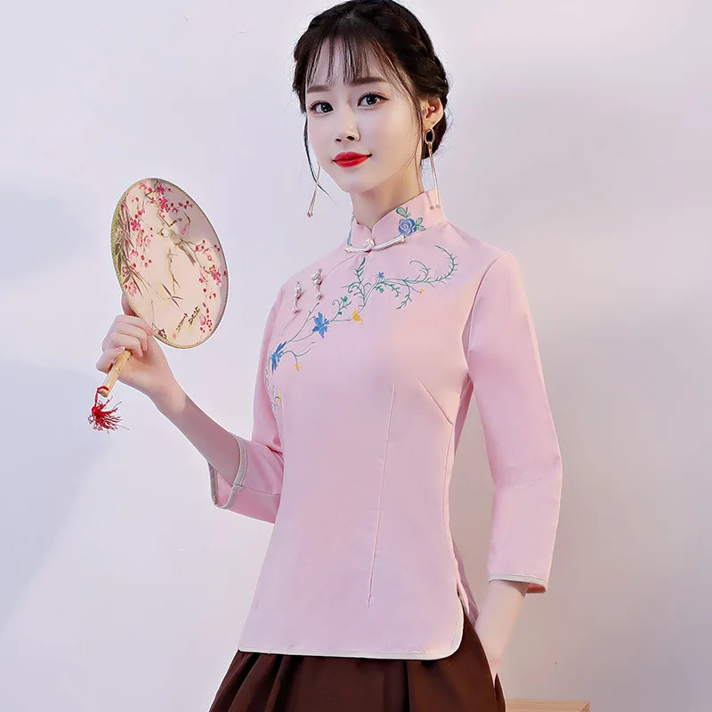 Nagodo Cheongsam рубашка, новинка, Этническая одежда для женщин ...