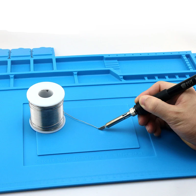 S-170 S-160 S-150 S-140 Heat Insulation Silicone Soldering Pad Mat Desk Maintenance Platform For Repair Station With Magnetic