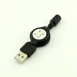 10 шт. DC Питание USB штекер 3,5 мм x 1,35 мм женские Jack выдвижной Зарядное устройство кабель 75 см