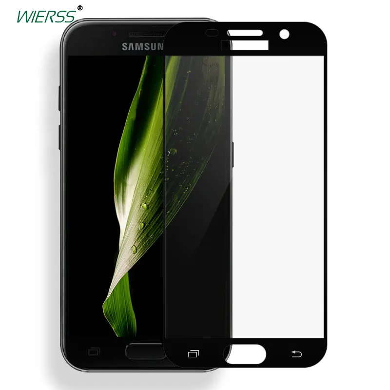 Защитное стекло для Samsung Galaxy A7 A5 A3 2017 Duos A320F A520F A720F 9H 2.5D полное покрытие закаленное |
