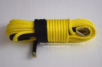 

Yellow 12mm*30m Synthetic Rope kevlar winch rope,Spectra Rope,Synthetic Winch Rope,ATV Winch Relay