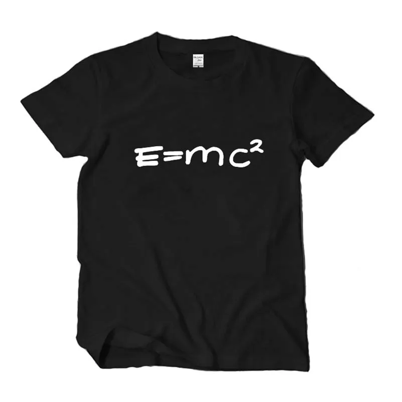 

NiceMix Science equation T-shirt women men geek t shirts comic tee tshirt The Big Bang Theory of relativity E=MC2 LETTER PRINT