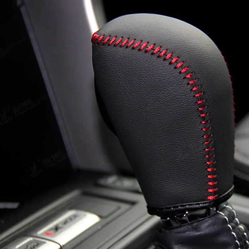 

Free Shipping High Quality Cowhide Top Layer Leather Automatic Gear Shift Collars Gear Cover For 2013-2014 Subaru Forester