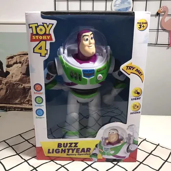 

Action Toy Figures Toy Story 4 Talking Buzz Lightyear Toys Lights Voices Speak English Joint Movable Action Figures Kids Gift