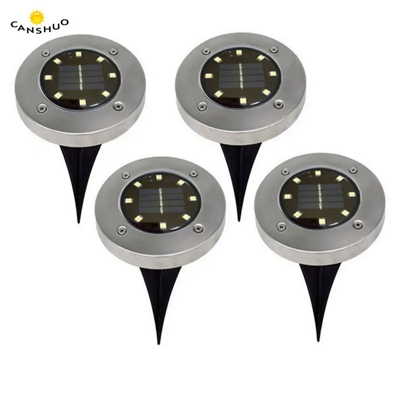 

4/8 LED Solar Light Outdoor Under Ground Path Garden Landscape Lighting Yard Driveway Lawn Pond Pool Pathway Night Lawn Lamp