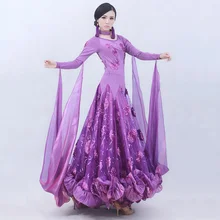 Top Sale Ballroom Dance Dress Waltz Tango Standard Dance Dress Flower Pattern Ballroom Dance Competition Dresses