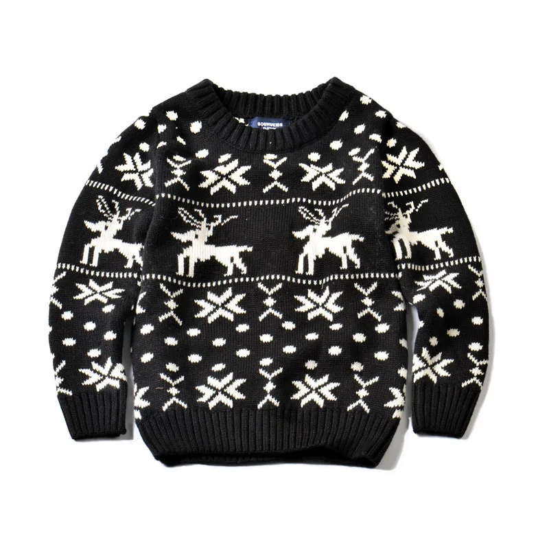 Santa Baby Children Knit Sweaters Leisure Cotton Quality Boys And Girls Fawn Design Sweater Kids Winter