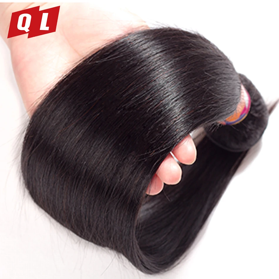 QLOVE HAIR Brazilian Human Hair Straight Bundles Natural Color Human Hair Extensions 8-26 Inches Weave Non Remy Free Shipping -
