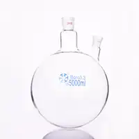 Two-necked flask oblique shape,with two necks standard ground mouth,Capacity 5000ml,Middle joint 29/32 and lateral joint 24/29