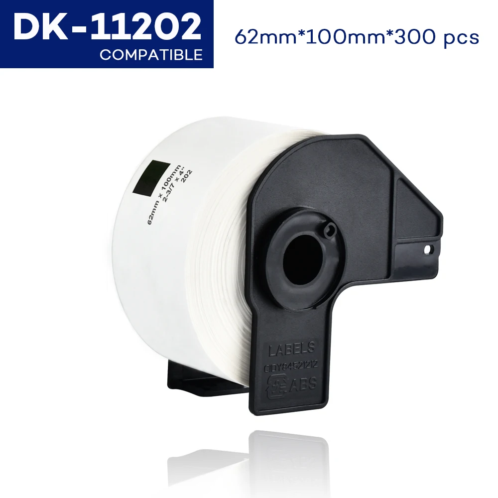 CIDY Compatible DK-11202 DK 11202 Label 62*100mm Compatible for Brother Label Printer White Paper DK11202 DK-1202 DK202
