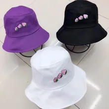 Bnaturalwell Kids Summer Floral Print Bucket Hat Panama Cotton Baby Cap Sun Beach Cap for Girl Brim Sun Hats 1.5-3 years H020D