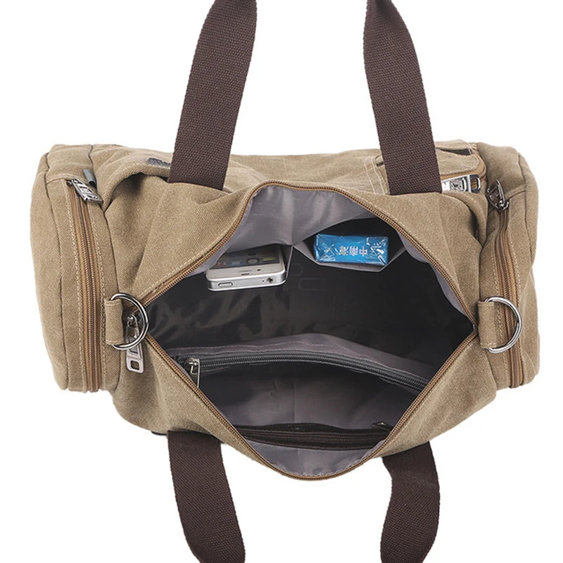 Men Shoulder Bag Handbag Vintage Solid Color Canvas Bag Fashion Casual Messenger Bags Men Shoulder Bag Handbag Vintage Solid Color Canvas Bag Fashion Casual Messenger Bags