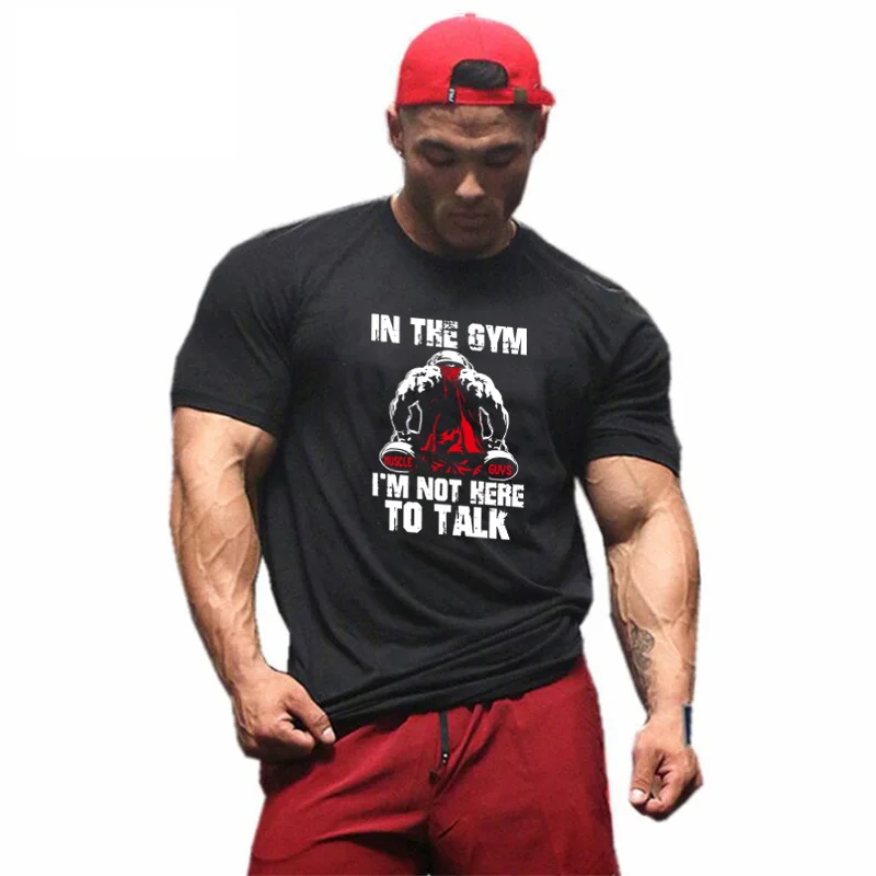 Muscleguys العلامة التجارية اللياقة البدنية القطن الوحش قمم الرجال قصير كم T قميص الأزياء الحيوان طباعة كمال الاجسام التي شيرت صالات رياضية الملا...