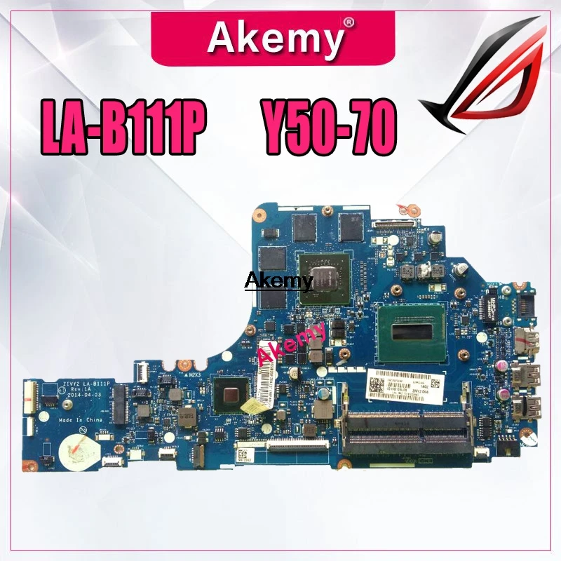 

New and Original laptop Lenovo Y50-70 W8P I5-4210H CPU motherboard mainboard ZIVY2 LA-B111P N15P-GX-A2 5B20G84765
