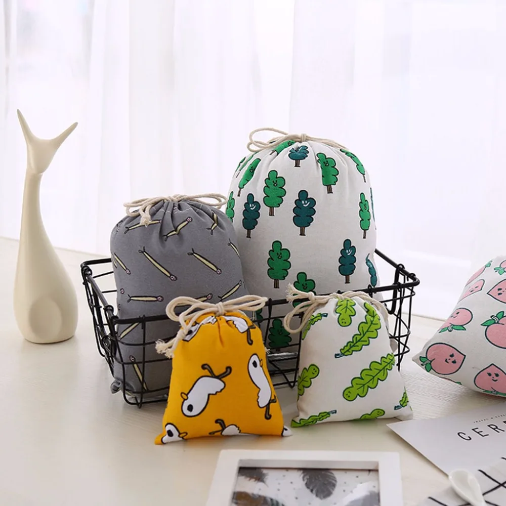 Cartoon Drawstring Bags Women String Shoulder Bag Rucksack Drawstring Travel Backpack Sport Pack