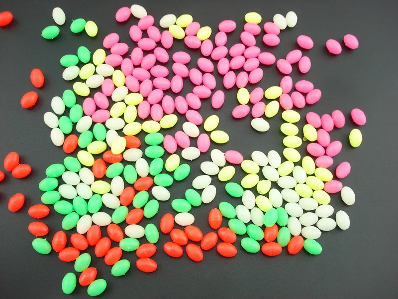 

100Pcs* 7*10mm Olva Fishing Hard Plastic Beads Sea Fishing Sabiki Snapper Rig DIY Terminal Accessories Fly Fishing Lure