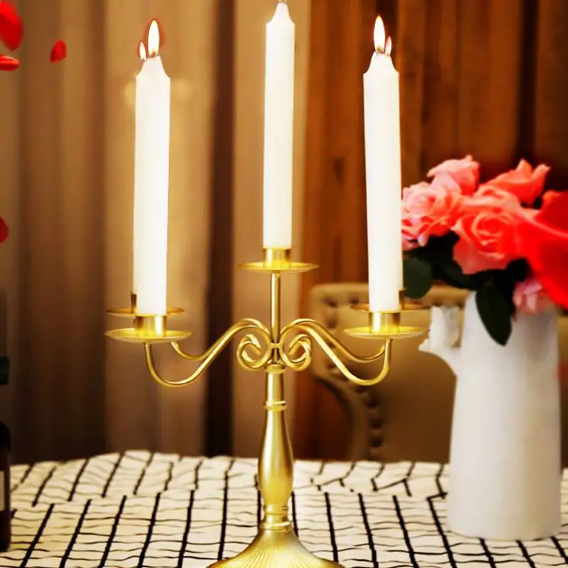 ERMAKOVA Vintage Totel Wedding Restaurant Candlelight Dinner Scented Candle Holder Table Candlestick Home Party Decoration