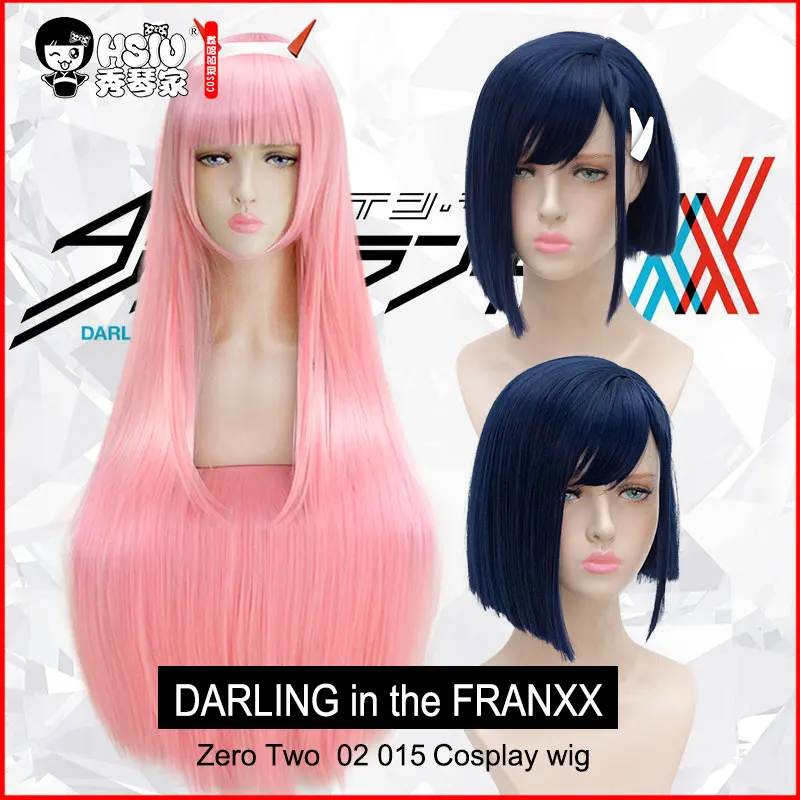 HSIU DARLING in the FRANXX косплей парик Zero Two костюм Ичиго Play парики костюмы на Хэллоуин волосы Новинка Высокое качество